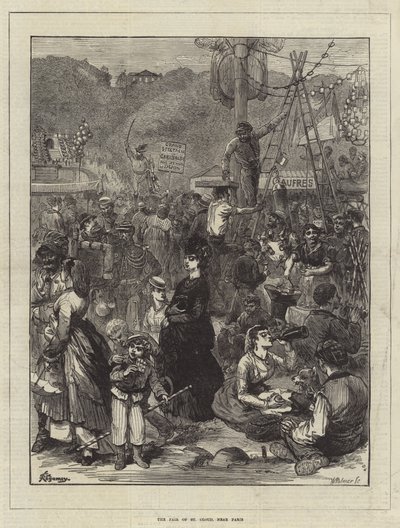 The Fair of St Cloud, near Paris by Felix Regamey